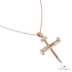 14k Gold Diamond Nail Cross Pendant Set 66614 - Image 2