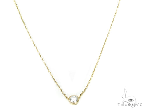 14k Yellow Gold Necklace-39998 - Image 2
