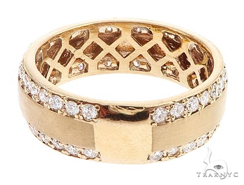 14k Yellow Gold Diamond Ring Wedding Band, photo 3 of 5