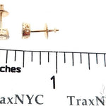 14k Gold Diamond Stud Earrings 64901 - Image 7