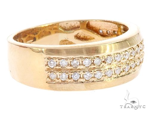 14k Yellow Gold Diamond Wedding Band 65068 - Image 3