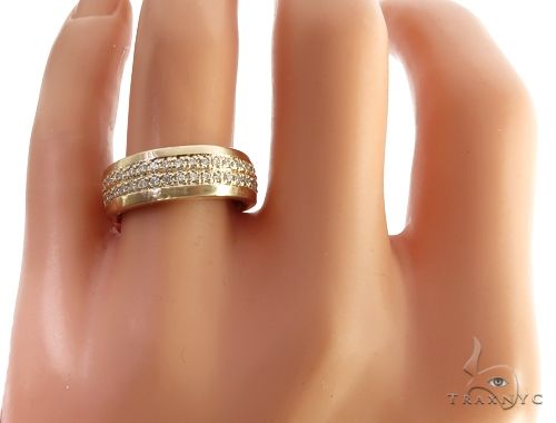14k Yellow Gold Diamond Wedding Band 65068 - Image 6
