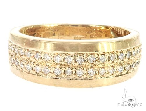 14k Yellow Gold Diamond Wedding Band 66184 - Image 2