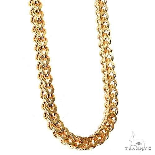 24-inch 14k yellow gold Franco chain necklace with 2.8mm thick links