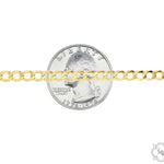 14k Yellow Gold Solid Curb Link Chain 4mm 20 inches   68271 - Image 4