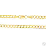 14k Yellow Gold Solid Curb Link Chain 4mm 22 inches 68270 - Image 3