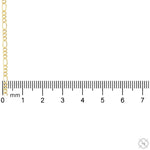 14k Yellow Gold Hollow Figaro Link 22 Inches 2.5mm 66295 - Image 5