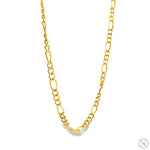 14k Yellow Gold Hollow Figaro Link Chain 20 Inches 2.5mm 66294 - Image 2