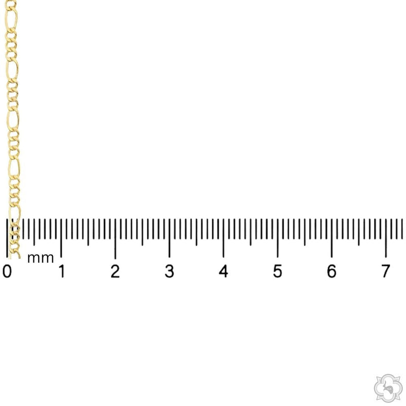 14k Yellow Gold Hollow Figaro Link Chain 24 Inches 2.5mm 66296 - Image 5