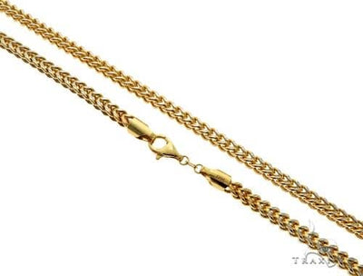 14k Yellow Gold Hollow Franco Link Chain 24 Inches 4mm 70566 - Image 1