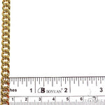 14k yellow gold hollow Miami Cuban link chain 6.6mm wide, 24 inches long.