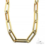 14k Yellow Gold Hollow Paperclip 6.5mm 22 inches   68348 - Image 1