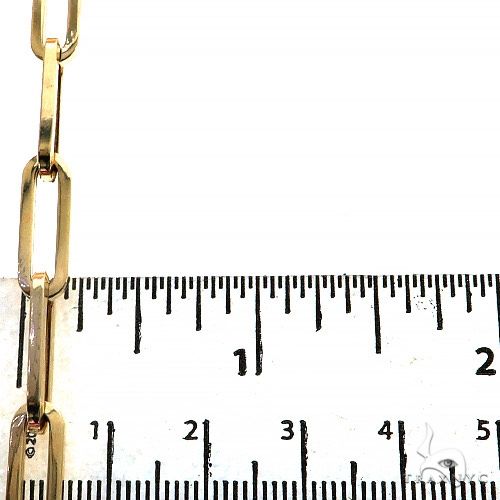 14k Yellow Gold Hollow Paperclip bracelet 6.5mm 8.5 inches 68349