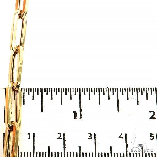 14k Yellow Gold Hollow Paperclip chain 5.8mm 18 inches   68345 - Image 4