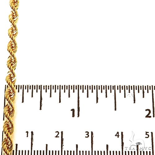 14k Yellow Gold Hollow Rope Bracelet 3.8mm 7 inches 70049 - Image 5