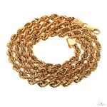 14k Yellow Gold Hollow Rope Link Chain 4.7mm 22 Inches 70072 - Image 3