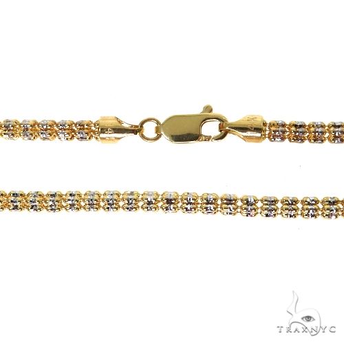 14k Yellow Gold Iced Link Chain 4.8mm 22 Inches 69790 - Image 4
