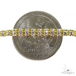 14k Yellow Gold Iced chain 3.4mm 24 inches   68382 - Image 4