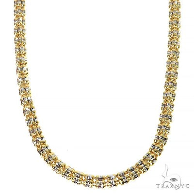 14k Yellow Gold Iced chain 4.5mm 22 inches 69784 - Image 3