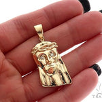 14k Yellow Gold Jesus Pendant 35495 - Image 5