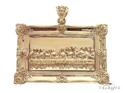 14k Yellow Gold Last Supper Pendant 44366 - Image 1
