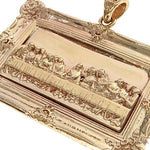 14k Yellow Gold Last Supper Pendant 44366 - Image 4