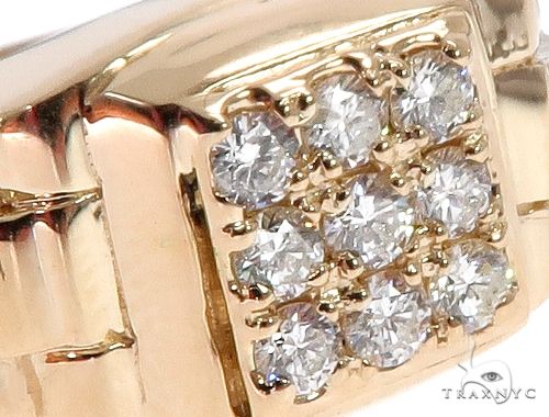 14k Yellow Gold Men's Diamond Ring 64663 - Image 3