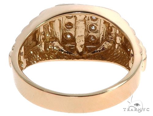 14k Yellow Gold Men's Diamond Ring 64663 - Image 6
