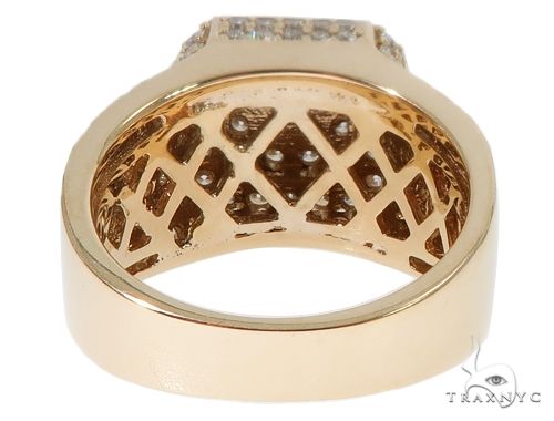 14k Yellow Gold Men's Diamond Ring, photo 6 of 8