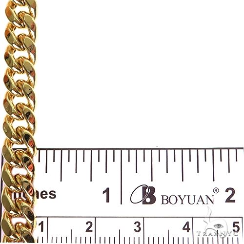 22-inch 7.5mm hollow Miami Cuban chain in polished 14k yellow gold for men, photo 6 of 6