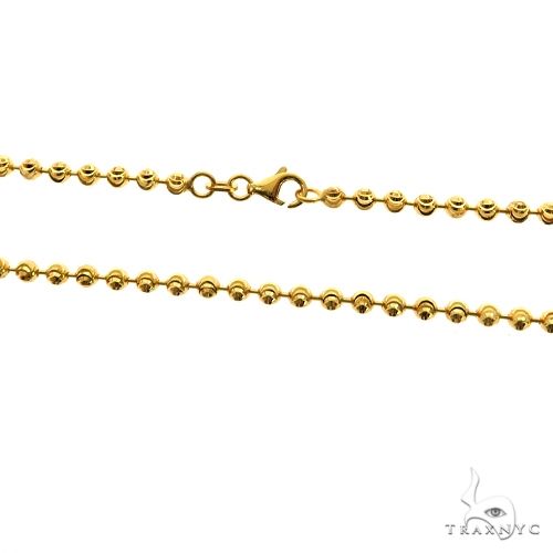 14k Yellow Gold Moon Cut Link Chain 24 Inches 3mm 68377 - Image 4