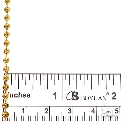 14k Yellow Gold Moon Cut Diamond Cut Link Chain  3mm 22 inches 69560 - Image 6