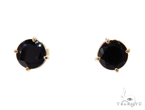 14k Yellow Gold Onyx Necklace & Earrings Set 40029 - Image 12