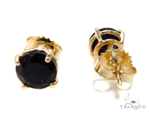 14k Yellow Gold Onyx Necklace & Earrings Set 40029 - Image 15