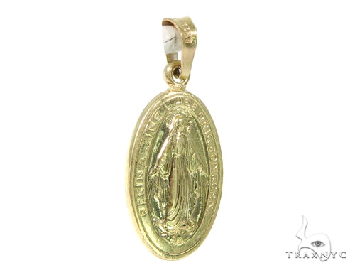 14k Gold Holy Mary Gold Pendant 45102 - Image 2