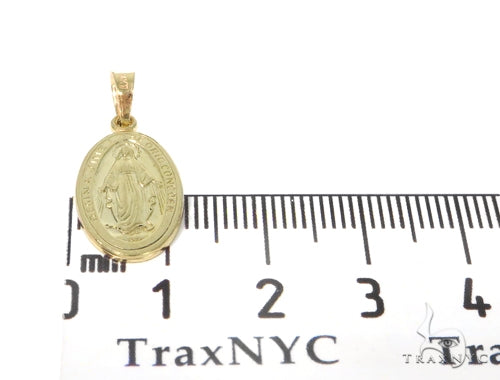 14k Gold Holy Mary Gold Pendant 45102 - Image 5