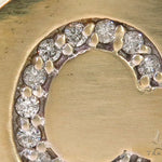 14k Yellow Gold Prong Diamond Initial C Pendant-39987 - Image 3