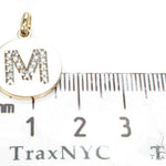 14k Yellow Gold Prong Diamond Initial M Pendant-39986 - Image 6