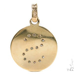 14k Yellow Gold Prong Diamond Initial S Pendant-39984 - Image 4