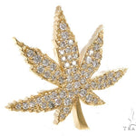 14k Diamond Maple Leaf Pendant 39993 - Image 2