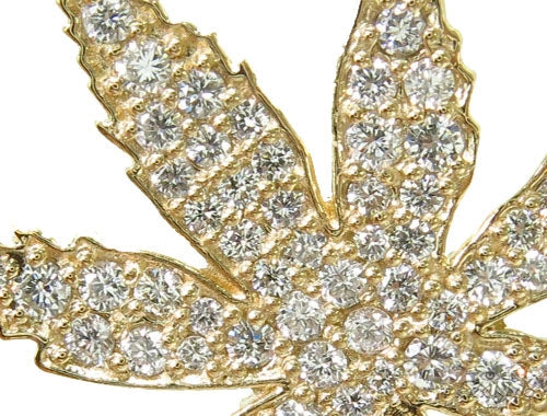 14k Diamond Maple Leaf Pendant 39993 - Image 3