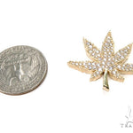 14k Diamond Maple Leaf Pendant 39993 - Image 6