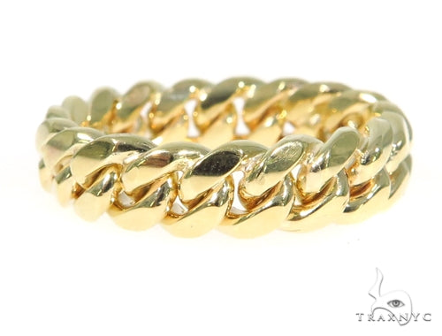 14k Gold 6mm Miami Cuban Link Ring 45420 - Image 2