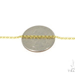 14k Yellow Gold Round Cable Chain 18 Inches 1mm   45273 - Image 3