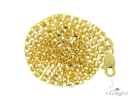 14k Solid Yellow Gold Round Cable Chain 18 Inches 1mm, photo 4 of 5