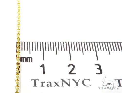 14k Yellow Gold Round Cable Chain 18 Inches 1mm   45273 - Image 5