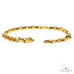 14k Yellow Gold Solid Anchor Link Diamond Cut Bracelet 5mm 8.5 inches 69614 - Image 2