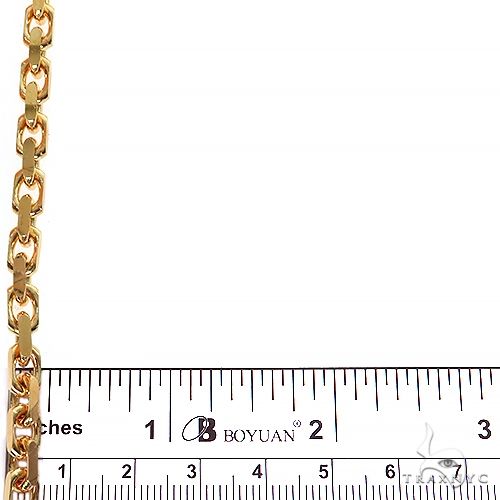14k Yellow Gold Solid Anchor Link Diamond Cut Bracelet 5mm 8.5 inches 69614 - Image 4