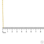 14k Yellow Gold Solid Anchor Link Diamond Cut Bracelet 2mm 8 Inches 70448 - Image 5