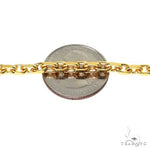 14k Yellow Gold Solid Anchor Link Diamond Cut Bracelet 4.7mm 8 inches 70439 - Image 3
